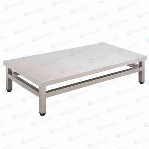 Подтоварник ПТ 1400x600x300, каркас нержавеющая труба, столешница AISI430